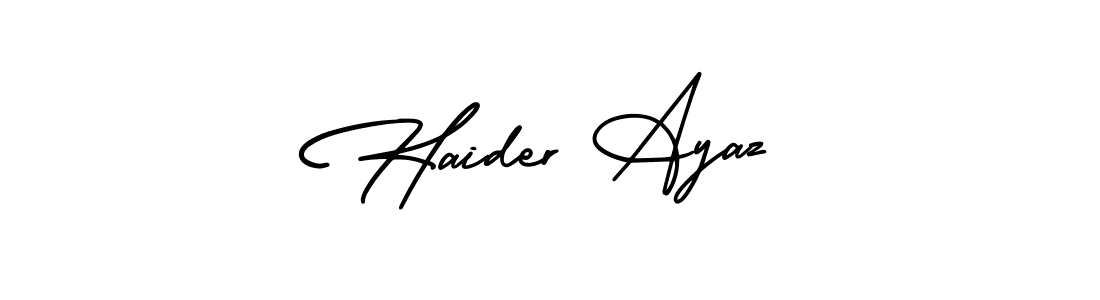 Make a short Haider Ayaz signature style. Manage your documents anywhere anytime using AmerikaSignatureDemo-Regular. Create and add eSignatures, submit forms, share and send files easily. Haider Ayaz signature style 3 images and pictures png