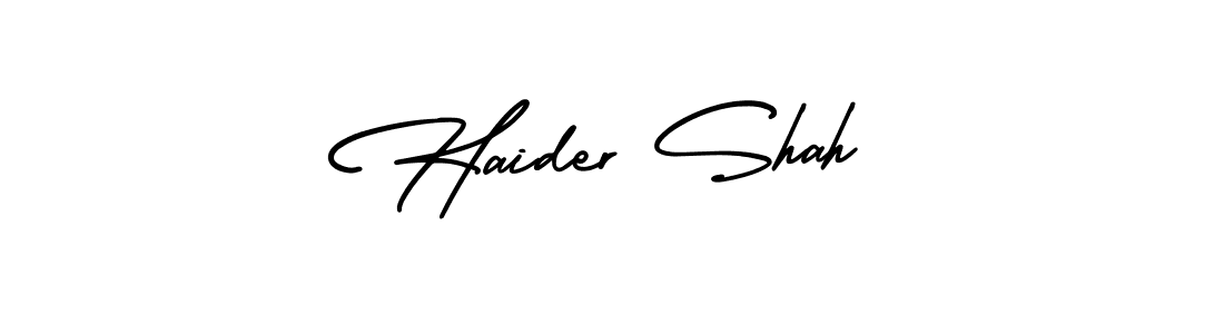 Use a signature maker to create a handwritten signature online. With this signature software, you can design (AmerikaSignatureDemo-Regular) your own signature for name Haider Shah. Haider Shah signature style 3 images and pictures png