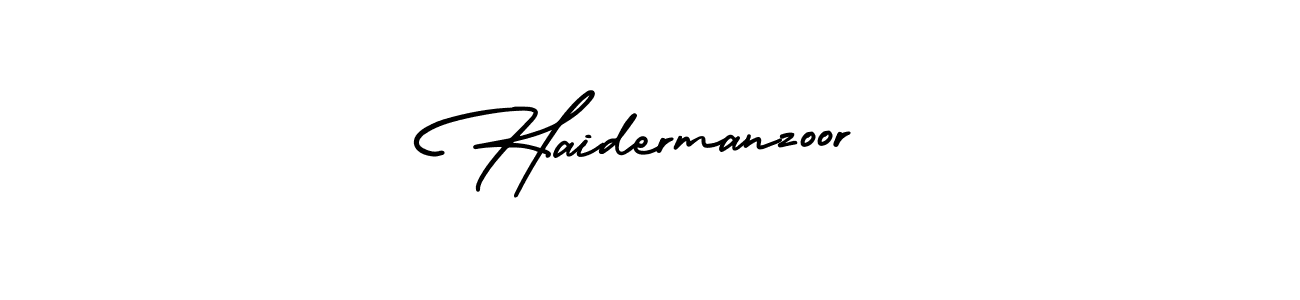 Create a beautiful signature design for name Haidermanzoor. With this signature (AmerikaSignatureDemo-Regular) fonts, you can make a handwritten signature for free. Haidermanzoor signature style 3 images and pictures png