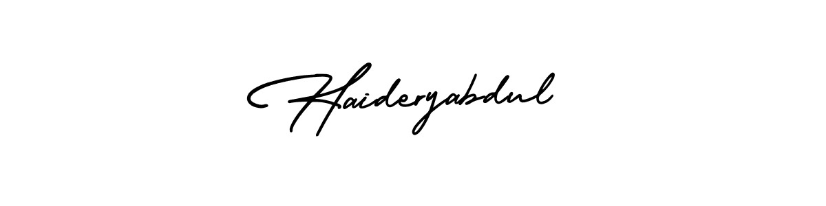 Also You can easily find your signature by using the search form. We will create Haideryabdul name handwritten signature images for you free of cost using AmerikaSignatureDemo-Regular sign style. Haideryabdul signature style 3 images and pictures png