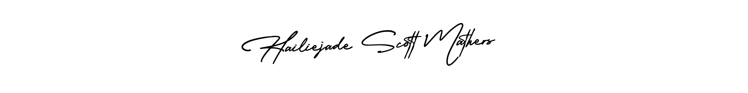 Similarly AmerikaSignatureDemo-Regular is the best handwritten signature design. Signature creator online .You can use it as an online autograph creator for name Hailiejade Scott Mathers. Hailiejade Scott Mathers signature style 3 images and pictures png
