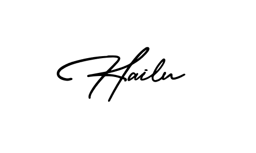 This is the best signature style for the Hailu name. Also you like these signature font (AmerikaSignatureDemo-Regular). Mix name signature. Hailu signature style 3 images and pictures png