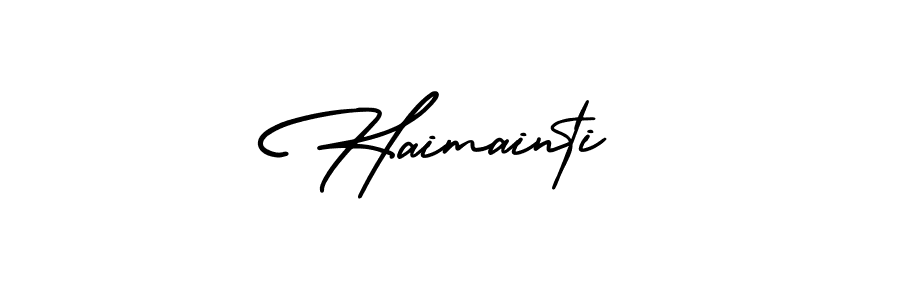 This is the best signature style for the Haimainti name. Also you like these signature font (AmerikaSignatureDemo-Regular). Mix name signature. Haimainti signature style 3 images and pictures png