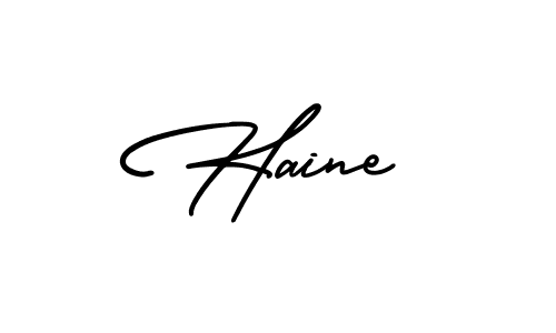 Similarly AmerikaSignatureDemo-Regular is the best handwritten signature design. Signature creator online .You can use it as an online autograph creator for name Haine. Haine signature style 3 images and pictures png