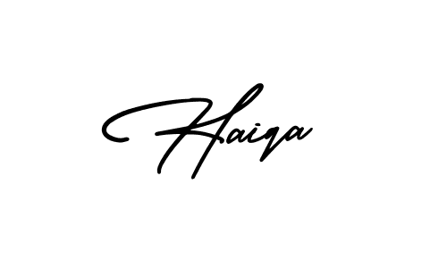 How to make Haiqa signature? AmerikaSignatureDemo-Regular is a professional autograph style. Create handwritten signature for Haiqa name. Haiqa signature style 3 images and pictures png