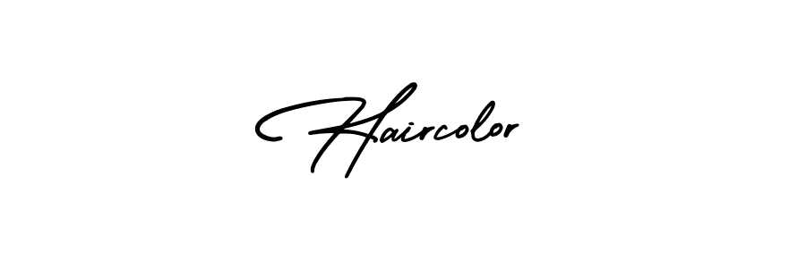 This is the best signature style for the Haircolor name. Also you like these signature font (AmerikaSignatureDemo-Regular). Mix name signature. Haircolor signature style 3 images and pictures png