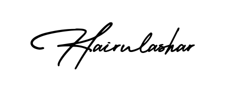 Hairulashar stylish signature style. Best Handwritten Sign (AmerikaSignatureDemo-Regular) for my name. Handwritten Signature Collection Ideas for my name Hairulashar. Hairulashar signature style 3 images and pictures png