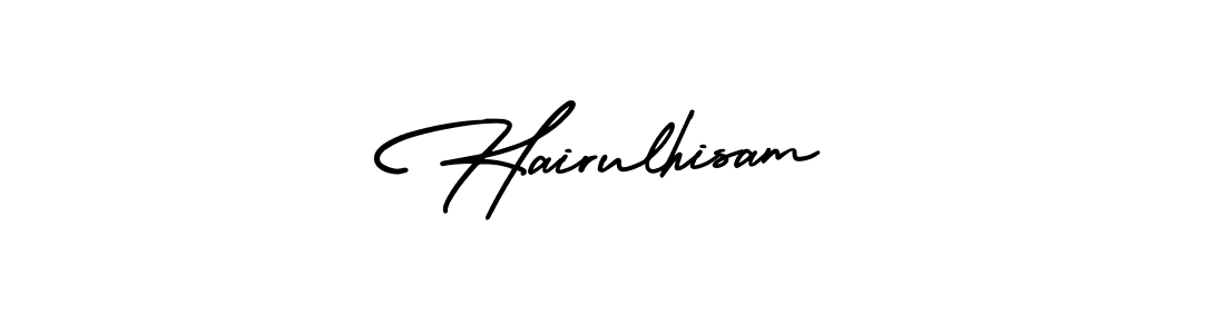 It looks lik you need a new signature style for name Hairulhisam. Design unique handwritten (AmerikaSignatureDemo-Regular) signature with our free signature maker in just a few clicks. Hairulhisam signature style 3 images and pictures png