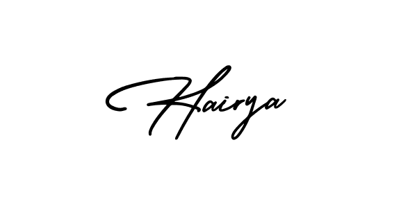 The best way (AmerikaSignatureDemo-Regular) to make a short signature is to pick only two or three words in your name. The name Hairya include a total of six letters. For converting this name. Hairya signature style 3 images and pictures png