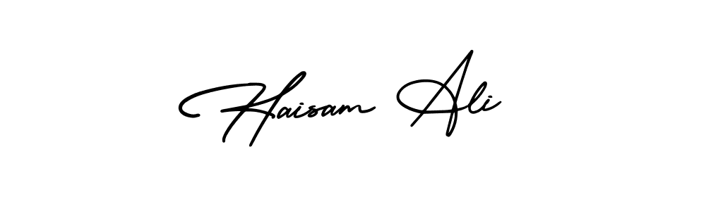 Use a signature maker to create a handwritten signature online. With this signature software, you can design (AmerikaSignatureDemo-Regular) your own signature for name Haisam Ali. Haisam Ali signature style 3 images and pictures png