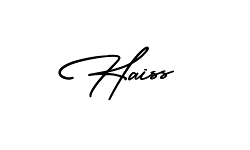 if you are searching for the best signature style for your name Haiss. so please give up your signature search. here we have designed multiple signature styles  using AmerikaSignatureDemo-Regular. Haiss signature style 3 images and pictures png