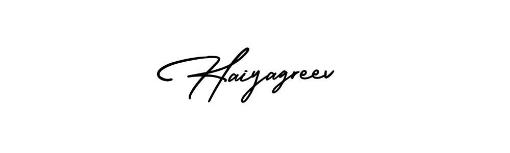 How to make Haiyagreev signature? AmerikaSignatureDemo-Regular is a professional autograph style. Create handwritten signature for Haiyagreev name. Haiyagreev signature style 3 images and pictures png