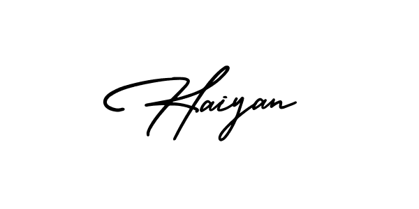 How to Draw Haiyan signature style? AmerikaSignatureDemo-Regular is a latest design signature styles for name Haiyan. Haiyan signature style 3 images and pictures png