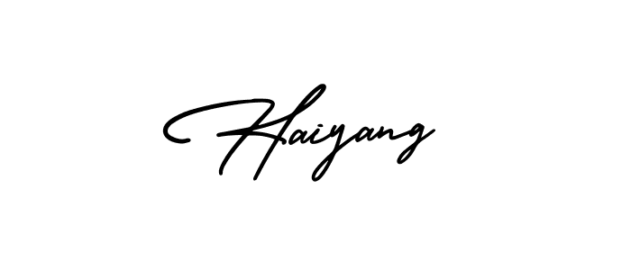 Similarly AmerikaSignatureDemo-Regular is the best handwritten signature design. Signature creator online .You can use it as an online autograph creator for name Haiyang. Haiyang signature style 3 images and pictures png