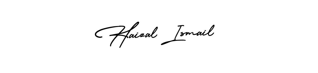 How to make Haizal Ismail name signature. Use AmerikaSignatureDemo-Regular style for creating short signs online. This is the latest handwritten sign. Haizal Ismail signature style 3 images and pictures png