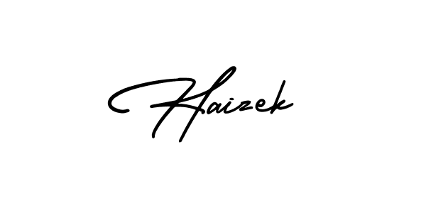 Also You can easily find your signature by using the search form. We will create Haizek name handwritten signature images for you free of cost using AmerikaSignatureDemo-Regular sign style. Haizek signature style 3 images and pictures png