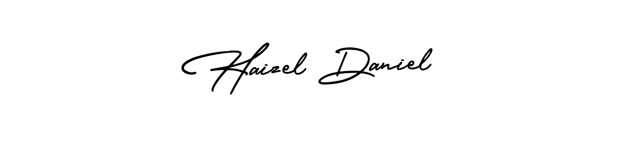 if you are searching for the best signature style for your name Haizel Daniel. so please give up your signature search. here we have designed multiple signature styles  using AmerikaSignatureDemo-Regular. Haizel Daniel signature style 3 images and pictures png