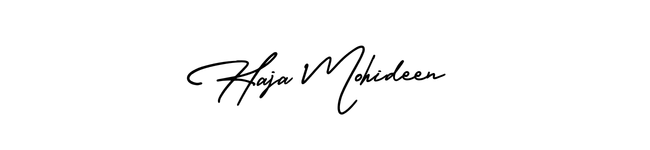 How to make Haja Mohideen name signature. Use AmerikaSignatureDemo-Regular style for creating short signs online. This is the latest handwritten sign. Haja Mohideen signature style 3 images and pictures png