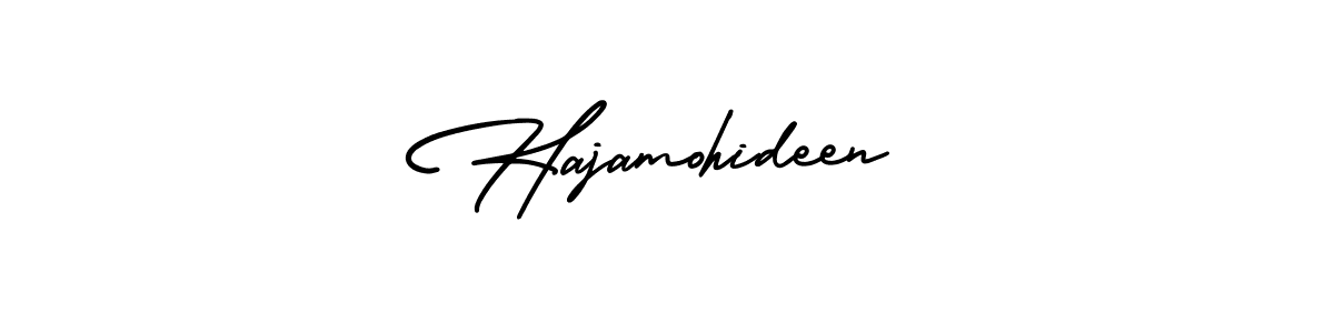 Also we have Hajamohideen name is the best signature style. Create professional handwritten signature collection using AmerikaSignatureDemo-Regular autograph style. Hajamohideen signature style 3 images and pictures png