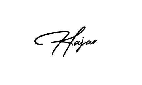 Use a signature maker to create a handwritten signature online. With this signature software, you can design (AmerikaSignatureDemo-Regular) your own signature for name Hajar. Hajar signature style 3 images and pictures png