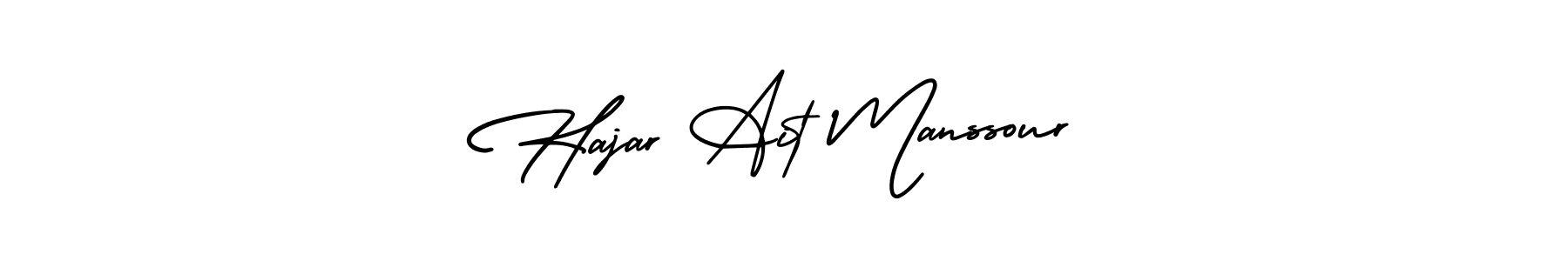 Also You can easily find your signature by using the search form. We will create Hajar Ait Manssour name handwritten signature images for you free of cost using AmerikaSignatureDemo-Regular sign style. Hajar Ait Manssour signature style 3 images and pictures png