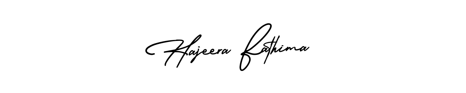 Hajeera Fathima stylish signature style. Best Handwritten Sign (AmerikaSignatureDemo-Regular) for my name. Handwritten Signature Collection Ideas for my name Hajeera Fathima. Hajeera Fathima signature style 3 images and pictures png