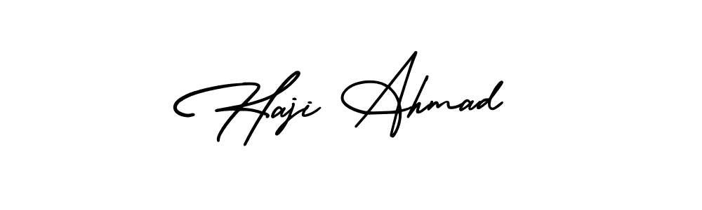 Similarly AmerikaSignatureDemo-Regular is the best handwritten signature design. Signature creator online .You can use it as an online autograph creator for name Haji Ahmad. Haji Ahmad signature style 3 images and pictures png