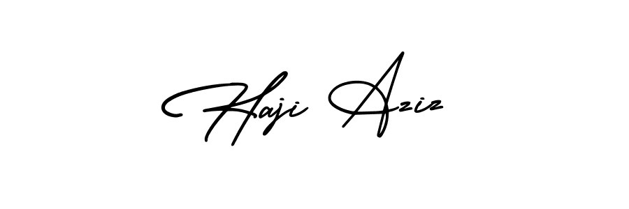 AmerikaSignatureDemo-Regular is a professional signature style that is perfect for those who want to add a touch of class to their signature. It is also a great choice for those who want to make their signature more unique. Get Haji Aziz name to fancy signature for free. Haji Aziz signature style 3 images and pictures png