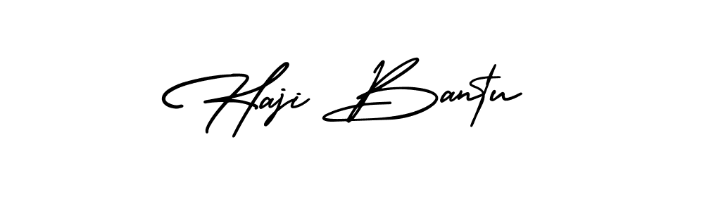 Design your own signature with our free online signature maker. With this signature software, you can create a handwritten (AmerikaSignatureDemo-Regular) signature for name Haji Bantu. Haji Bantu signature style 3 images and pictures png