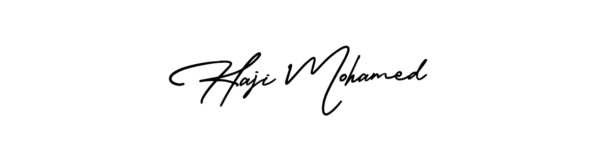Haji Mohamed stylish signature style. Best Handwritten Sign (AmerikaSignatureDemo-Regular) for my name. Handwritten Signature Collection Ideas for my name Haji Mohamed. Haji Mohamed signature style 3 images and pictures png