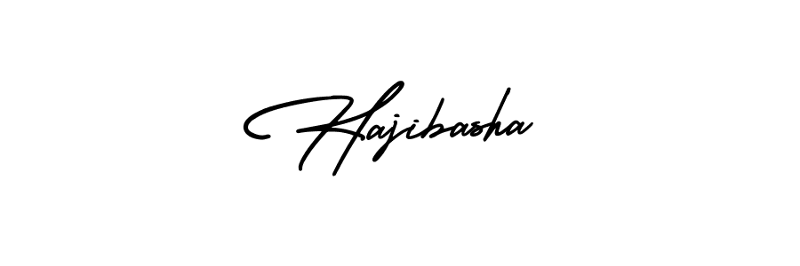 It looks lik you need a new signature style for name Hajibasha. Design unique handwritten (AmerikaSignatureDemo-Regular) signature with our free signature maker in just a few clicks. Hajibasha signature style 3 images and pictures png