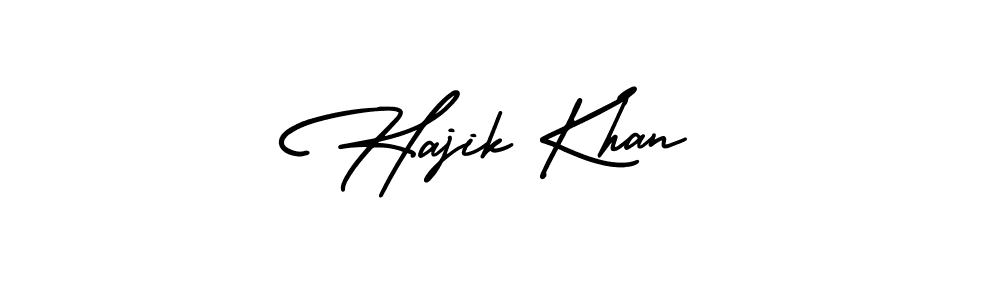 Use a signature maker to create a handwritten signature online. With this signature software, you can design (AmerikaSignatureDemo-Regular) your own signature for name Hajik Khan. Hajik Khan signature style 3 images and pictures png