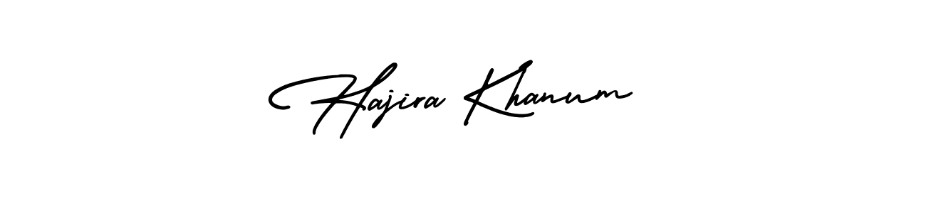 Hajira Khanum stylish signature style. Best Handwritten Sign (AmerikaSignatureDemo-Regular) for my name. Handwritten Signature Collection Ideas for my name Hajira Khanum. Hajira Khanum signature style 3 images and pictures png