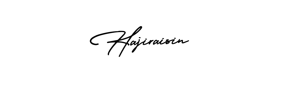 How to Draw Hajiraisin signature style? AmerikaSignatureDemo-Regular is a latest design signature styles for name Hajiraisin. Hajiraisin signature style 3 images and pictures png