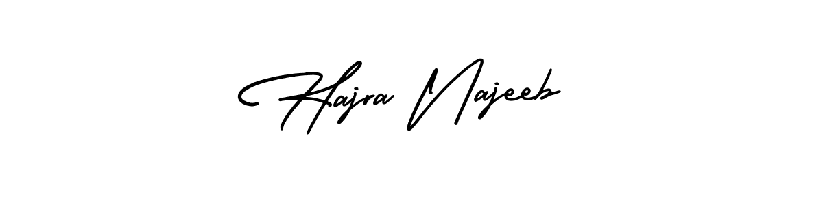 How to Draw Hajra Najeeb signature style? AmerikaSignatureDemo-Regular is a latest design signature styles for name Hajra Najeeb. Hajra Najeeb signature style 3 images and pictures png