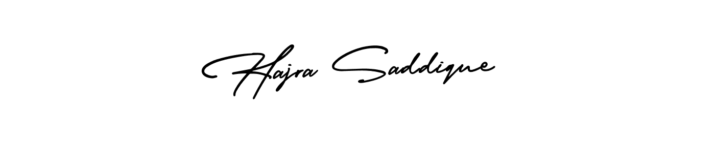 Make a beautiful signature design for name Hajra Saddique. With this signature (AmerikaSignatureDemo-Regular) style, you can create a handwritten signature for free. Hajra Saddique signature style 3 images and pictures png