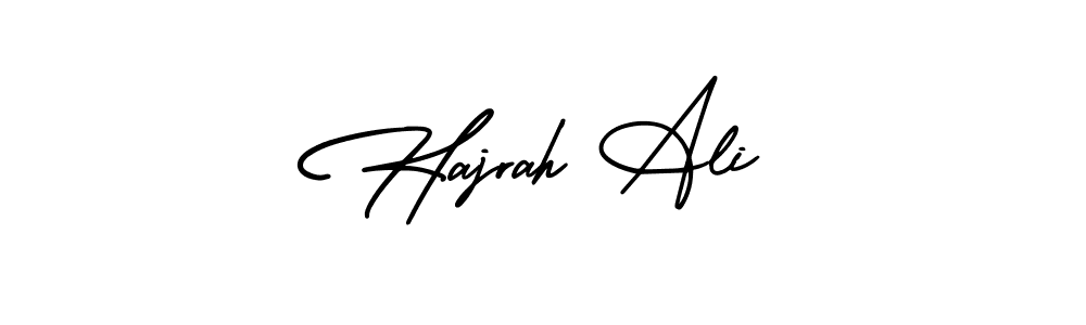 How to Draw Hajrah Ali signature style? AmerikaSignatureDemo-Regular is a latest design signature styles for name Hajrah Ali. Hajrah Ali signature style 3 images and pictures png