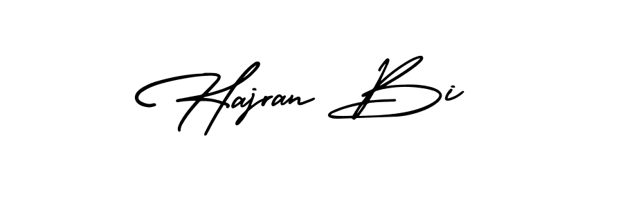 How to make Hajran Bi name signature. Use AmerikaSignatureDemo-Regular style for creating short signs online. This is the latest handwritten sign. Hajran Bi signature style 3 images and pictures png