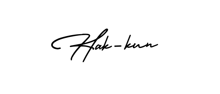 The best way (AmerikaSignatureDemo-Regular) to make a short signature is to pick only two or three words in your name. The name Hak-kun include a total of six letters. For converting this name. Hak-kun signature style 3 images and pictures png