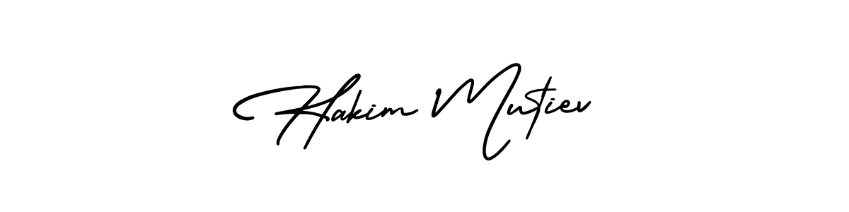 Use a signature maker to create a handwritten signature online. With this signature software, you can design (AmerikaSignatureDemo-Regular) your own signature for name Hakim Mutiev. Hakim Mutiev signature style 3 images and pictures png