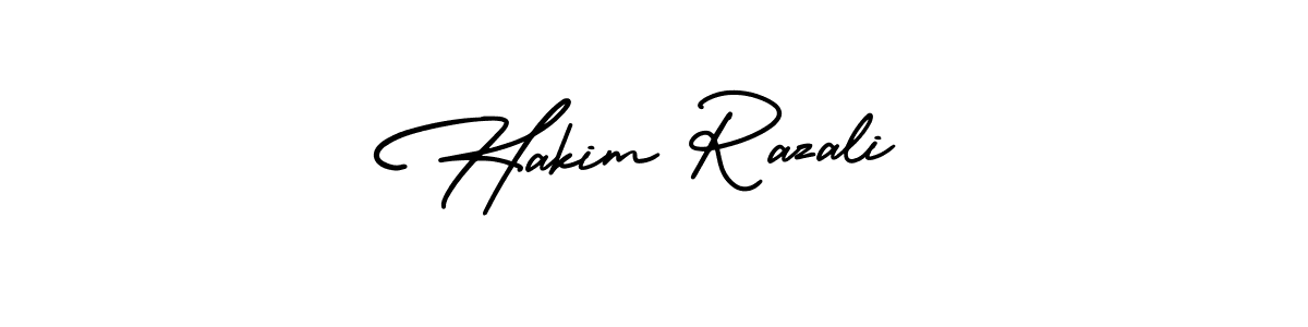 AmerikaSignatureDemo-Regular is a professional signature style that is perfect for those who want to add a touch of class to their signature. It is also a great choice for those who want to make their signature more unique. Get Hakim Razali name to fancy signature for free. Hakim Razali signature style 3 images and pictures png