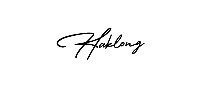 You should practise on your own different ways (AmerikaSignatureDemo-Regular) to write your name (Haklong) in signature. don't let someone else do it for you. Haklong signature style 3 images and pictures png