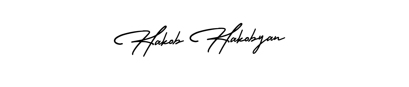 Use a signature maker to create a handwritten signature online. With this signature software, you can design (AmerikaSignatureDemo-Regular) your own signature for name Hakob Hakobyan. Hakob Hakobyan signature style 3 images and pictures png