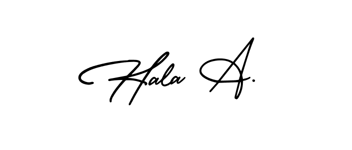 Create a beautiful signature design for name Hala A.. With this signature (AmerikaSignatureDemo-Regular) fonts, you can make a handwritten signature for free. Hala A. signature style 3 images and pictures png
