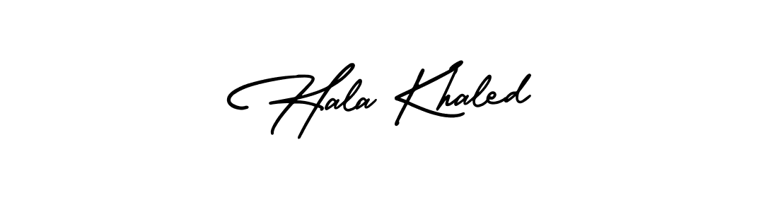 It looks lik you need a new signature style for name Hala Khaled. Design unique handwritten (AmerikaSignatureDemo-Regular) signature with our free signature maker in just a few clicks. Hala Khaled signature style 3 images and pictures png