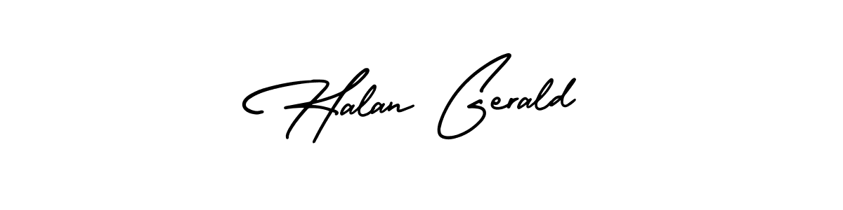 Also You can easily find your signature by using the search form. We will create Halan Gerald name handwritten signature images for you free of cost using AmerikaSignatureDemo-Regular sign style. Halan Gerald signature style 3 images and pictures png