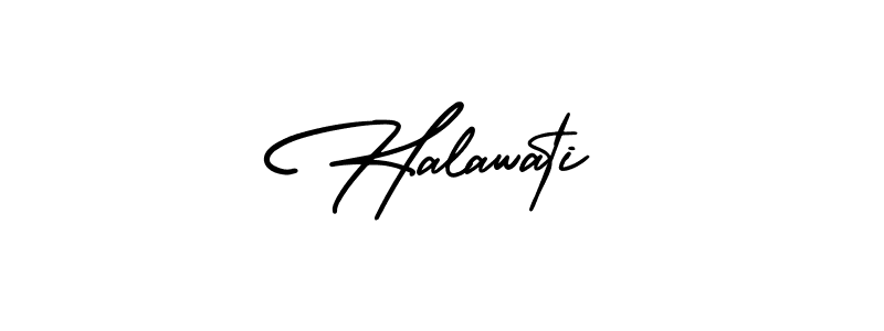 Use a signature maker to create a handwritten signature online. With this signature software, you can design (AmerikaSignatureDemo-Regular) your own signature for name Halawati. Halawati signature style 3 images and pictures png