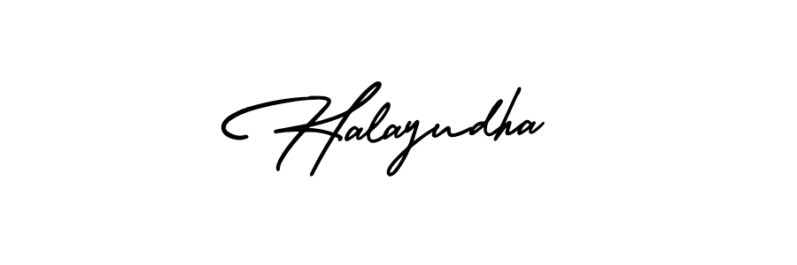 It looks lik you need a new signature style for name Halayudha. Design unique handwritten (AmerikaSignatureDemo-Regular) signature with our free signature maker in just a few clicks. Halayudha signature style 3 images and pictures png