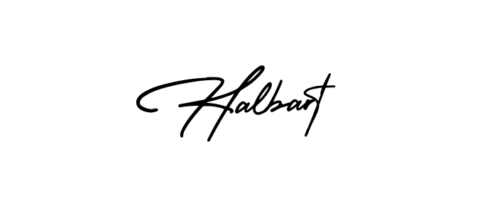 Design your own signature with our free online signature maker. With this signature software, you can create a handwritten (AmerikaSignatureDemo-Regular) signature for name Halbart. Halbart signature style 3 images and pictures png