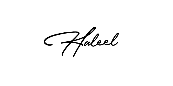 It looks lik you need a new signature style for name Haleel. Design unique handwritten (AmerikaSignatureDemo-Regular) signature with our free signature maker in just a few clicks. Haleel signature style 3 images and pictures png